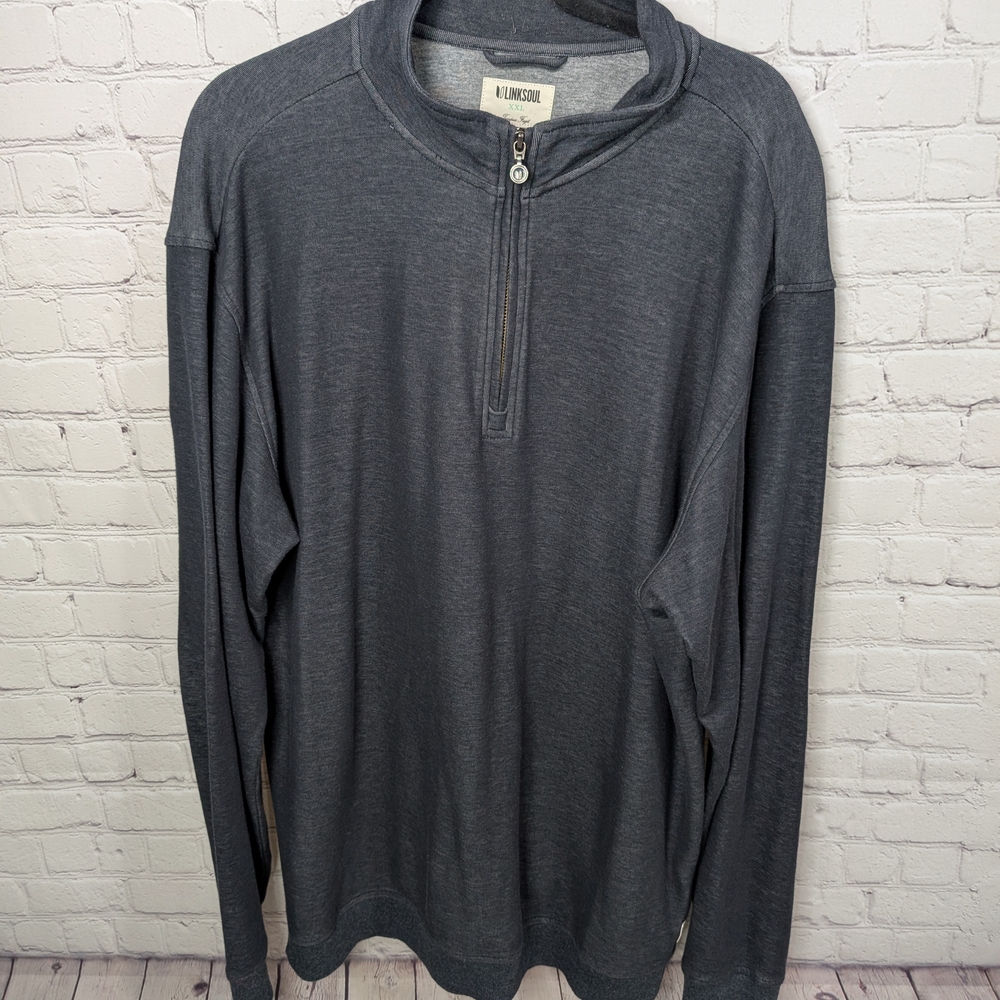 Linksoul Dark Gray Men's Zip-Up Sweater